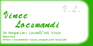 vince locsmandi business card